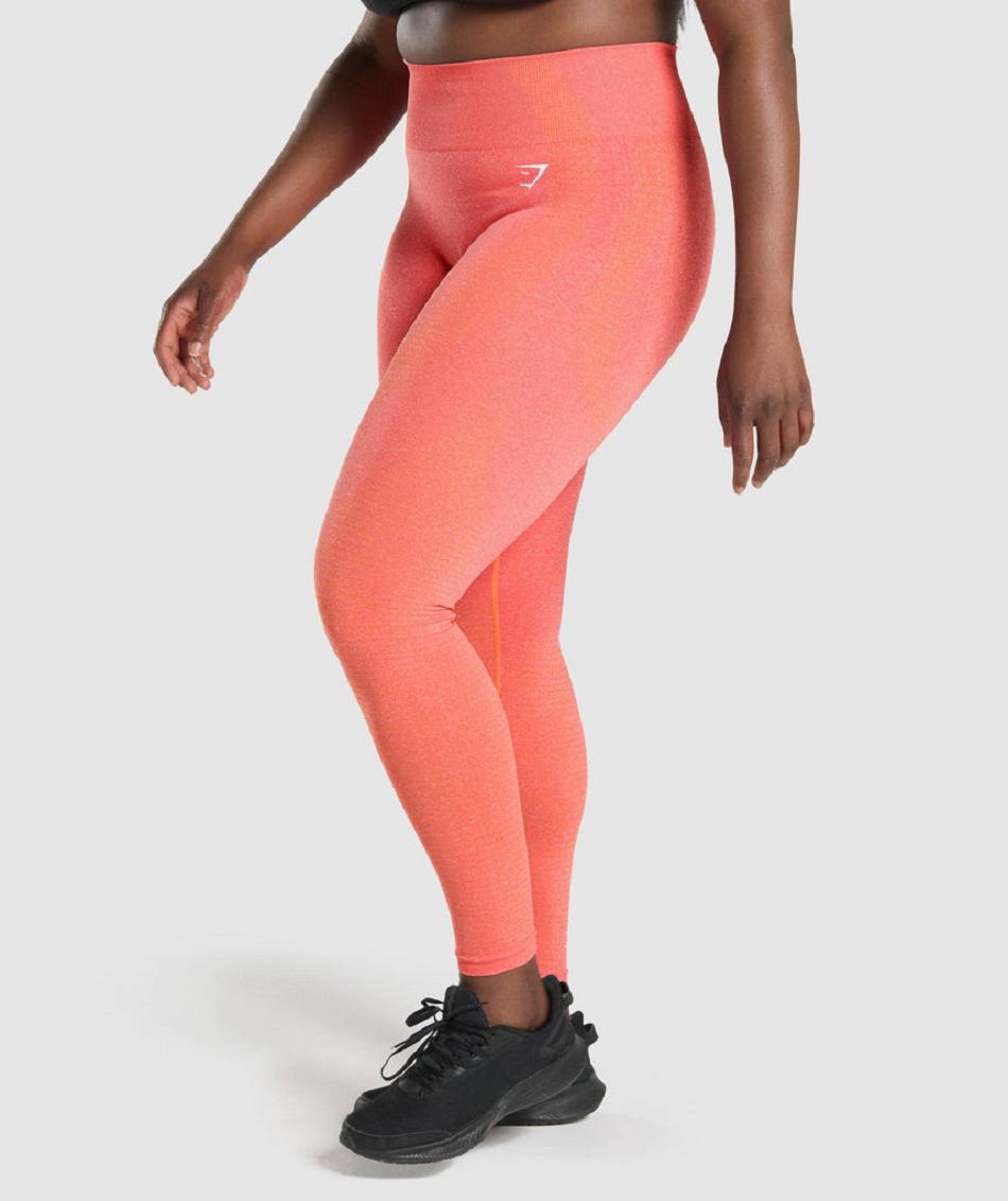 Legginsy Damskie Gymshark Vital Seamless 2.0 Pomarańczowe | PL 2338DFM